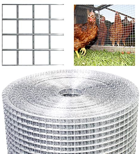 Clôture en treillis métallique soudé en acier inoxydable 1,27 cm carré très résistant pour volière poulailler facile à couper et à installer (taille : 1,2 x 5 m)