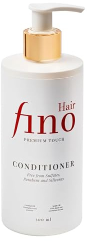 fino Hair Repair Conditioner 300 ml – Intensive Feuchtigkeit & Aufbau mit Kokosöl, Arganöl, Keratin, Panthenol – Anti-Frizz & Glanz – ohne Silikone, ohne Parabene – für trockenes oder coloriertes Haar