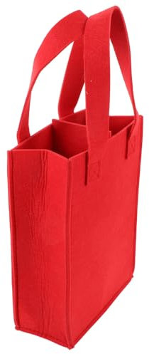 Gadpiparty Bolsa De Vino con Asa De Fieltro para Transportar Dos Botellas Bolsa para Botellas De Vino para Envolver