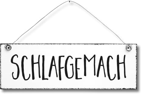 Schlafgemach - Schlafzimmer Türschild Dekoschild Wandschild Holz Deko Schild 10x30cm Holzdeko Holzbild Deko Schild Geschenk Mitbringsel Geburtstag Hochzeit Weihnachten