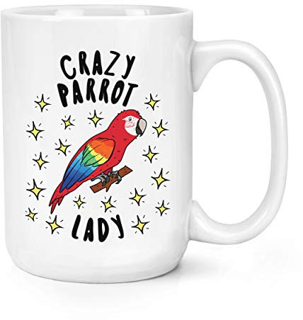 Crazy Papagei Lady Sterne 15oz Große Becher