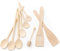 tuuli Kitchen Ensemble de Ustensiles Cuisine Bois de hêtre (6x Cuillère de cuisine 18cm-35cm, Cuillère à miel, 2x Spatule)