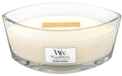 WoodWick vela aromática en forma de elipse, coco isleño