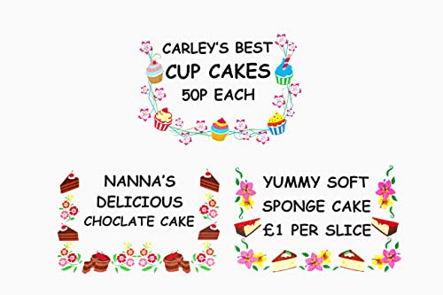 REVAY® Handmade Confectionery Sticker Baking Food Label Cakes Shop Craft- 72 Labels