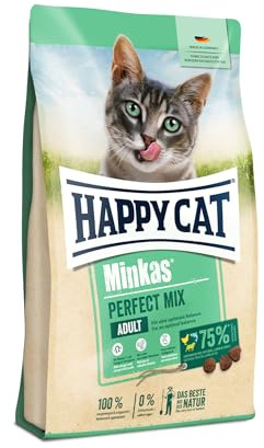 Happy Cat 70415 - Happy Cat Minkas Perfect Mix pollame, pesce e agnello - cibo secco per gatti - 4 kg
