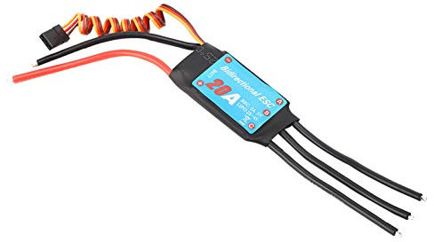 RC Brushless ESC Elektronischer Geschwindigkeitsregler Zweiwege-Steuerung für RC-Car, Schiffe, Unterwasserpropeller Zubehör(20A)