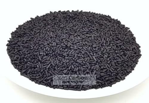 CleanCarbon24 Mikro-Aktivkohle-Pellets Ø1,5 mm | Flüssig- & Geruchsfilter | Aktivkohle für Kühlschrank, Aquarium, Teich, Weinkühler | HOCHAKTIV & Feinpelletiert (5L | 2,5Kg)