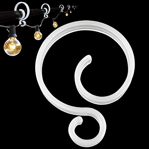 Banister Clips 16 Packs Christmas Light Clips for Banister Railing Fence Deck Christmas Stockings Garland Lights Decorations Clips Christmas Clips Translucent White