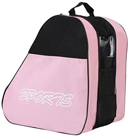 Oshhni Sac de Patins à Glace et à Roues alignées, Grand Sac de Rangement pour Patins à Glace, Patins à roulettes, Patins à Roues alignées pour Enfants et, Rose