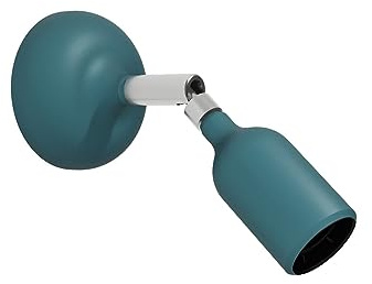 creative cables - Lampada Fermaluce in silicone con snodo - Senza lampadina, Petrolio