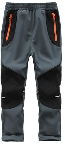 Zzkouine Kinder Softshellhose Schneehose Thermohose Hosen Jungen Mädchen Winterhose Outdoorhose Wanderhose