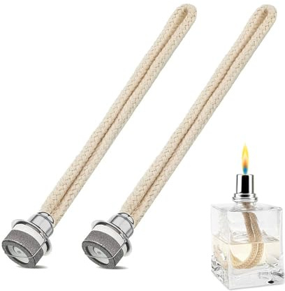 Öllampe Docht, 2 Stück Lampe Ersatzdocht Docht für Öllampen Katalytische Lampe Ersatz Docht Katalytische Lampe Ersatz Docht Mit Brenner, für Raumluft Verbessern Aromatherapie (14.6mm)
