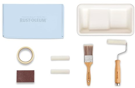 Rust-Oleum Ready to Roll - Eco Paint Kit (Small) - Bathroom Tile Satin Soft Blues