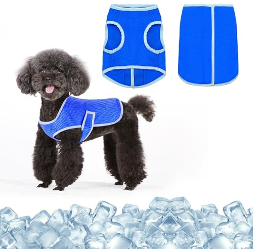 kühlweste Hund,Kühlweste Hund Atmungsaktives,Weiche Atmungsaktive Hundeweste Sommer,Sommer Hundeshirt,für kleine, mittlere und große Hunde Outdoor-Aktivitäten (S)