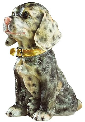 MFAOSHI Realistische Hund Garten Dekoration, Tier Skulptur Handbemalte Harz Hund Modell Collection Wohnzimmer, Indoor, Garten Decoration,Gelb