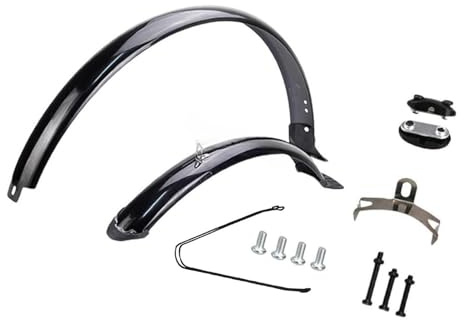 rockible Bike Front Rear Fenders Mud Guards 26 inch Wheel Protection Mudflaps Bike Mudguards for Biking Bicycling, Black Brace