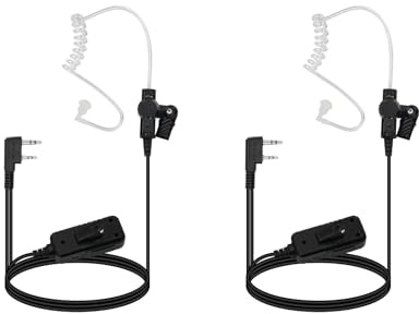 Retevis AI Active Oreillette Talkie-Walkie Antibruit, Suppression Active du Bruit Talkie Walkie Écouteur avec Puce De Réduction du Bruit, Radio Oreillette Compatible RT27 RT24 (2 Pièce)