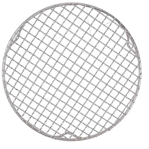 HpLive Round Cooling Rack Stainless Steel Wire Mesh 201 Stainless Steel Wire Oven Grill Sheet (24.5 cm)