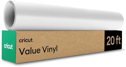 Cricut Selbstklebendes Vinylfolie Plotter - Plotterfolie Vinyl Permanent Rolle, Selbstklebende Folie (30.5x6.1m cm, Weiß)