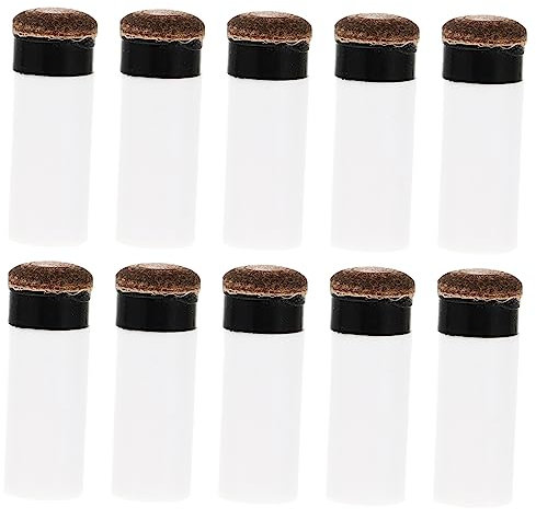 KOMBIUDA 10stücke Billard-Stick-Spitzen Aufschraub-Spitzen Für Pool-queues Kunststoff-Spitzen Als Ersatz-Queue-Teile Weiß Langlebig Und Einfach Zu Montieren