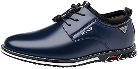 Zapatos de piel para hombre, ligeros, elegantes, con cordones, de piel, Oxford, para traje tradicional, para negocios, clásicos, zapatillas A