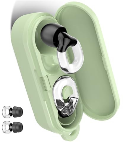 Boule quies, Bouchon d'oreille pour dormir 35dB Anti-Bruit idéaux pour les voyages Sommeil, le travail et concentration avec 7 bouchons d'oreilles réutilisables XS/S/M/L et étui Concert & Festivals