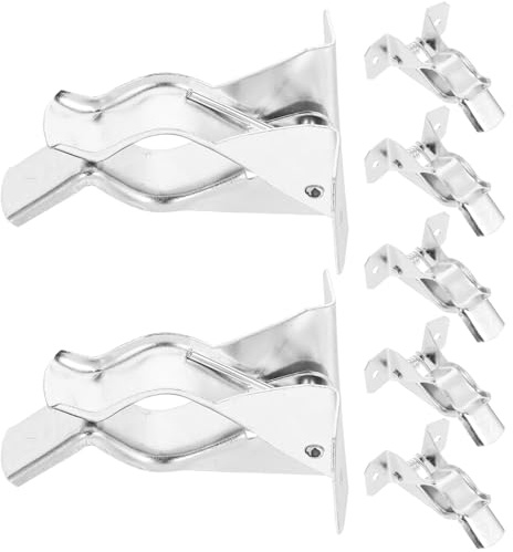 SOPOTUTU 10pcs Iron Broom Holder Wall Mounted Mop Organizer Tool Clips for Kitchen Bathroom Garage Storage Stable and Easy Install Suitable for Conventional Handles