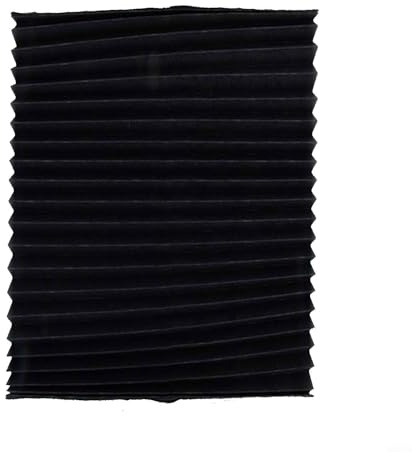 Blackout Pleated Blinds for Windows, 150 x 90 cm, No-Drill Clamp-On Folding Shade for Privacy and Sun Protection, Opaque PVC Window Screen in Black, Grey, White(Black)