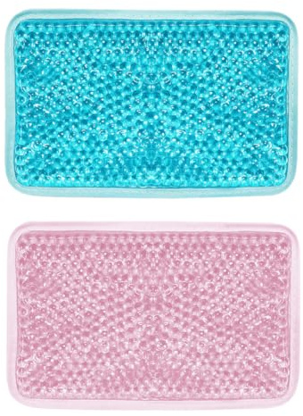 GARVALON Sommerferien Schmerzlindernder Eisbeutel 2stücke aus Pvc und Gel für Heiße und Kalte Therapie an Heißen Sommertagen zur Schmerzlinderung an Beinen und Kopf
