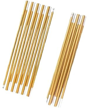RUHTEUO Zeltstangen (1 Stück) Zeltstange Camping Legierung Zelt Skelett 8,5 mm 9, 11 DIY Goldene Zeltstangen(D8.5mm L3.6m)