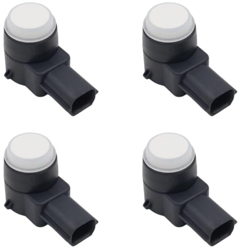 WENINETIES 4X Sensore di Parcheggio PDC per Dodge RAM DJ 2010-2018, Sensori di Retromarcia Ricambio per Parcheggio Assistito Anteriore Posteriore 1EW63TZZAA 1EW63SW1AA 1EW63WS2AA,White