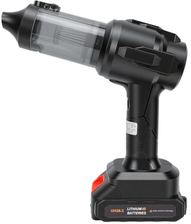 ZJchao Aspirateur Voiture sans Fil 2 en 1, Haute Puissance 20KPa Aspiration Soufflage, Moteur 120W pour Nettoyage Profond Sièges Auto Tapis Interstices