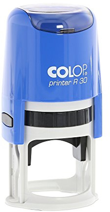 Vereinsstempel groß rund, 5 Zeilen, Colop Printer R30, ø30 mm, Blau | großer runder Stempel mit bis zu 5 Zeilen Wunschtext – die klassische Form für Verein & Organisation, selbstfärbend