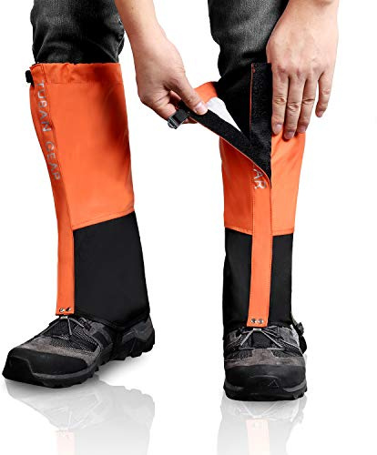 Outdoor Gamaschen, Einstellbare Atmungsaktive Wasserdichte Wandergamaschen | Schutz vor Schnee, Nässe, Schlamm und Schmutz, Beinschutz Gaiter für Outdoor-Hosen zum Wandern, Trekking, Schneewandern