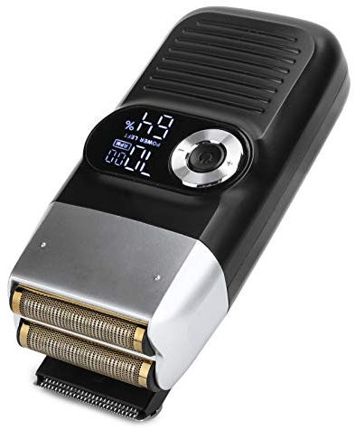 Rasoi Elettrici a Lamina 1400 MAh, Rasatura e Rasatura della Testa Calva 2 in 1, Rasoio Barba Uomo Portatile Ricaricabile per Barbieri e Stilisti Professionisti
