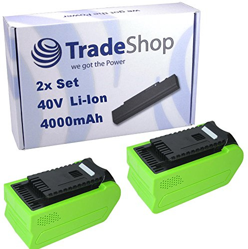2X Trade-Shop Li-Ion Akku 40V / 4000mAh für Cramer 40CS12 40CS15 40PS 40T05 40LM35 40LM41 40T07 49B730 40PHA 40LM35 40LM41 40T05 40T07 40CS12 40CS15