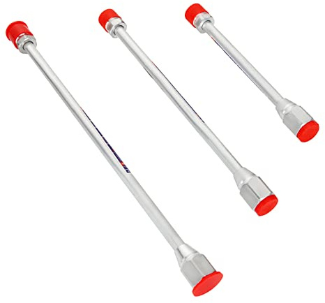 JMIATRY Airless-Farbsprüher-Verlängerung, 3 Größen, Farbsprüher-Verlängerungsstab mit rotem Schutz, Farbsprüher-Verlängerungsstange für Airless-Sprühgeräte (20,3 cm/30,5 cm/38,1 cm)