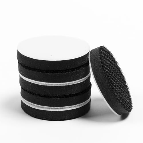 UPWOOD 3-Inch Soft Sponge Interface Pads, 6 Pads per Pack | Essential for Polishing, Sanding, and Grinding Curved Surfaces, Hook and Loop Replacement Buffer Pad