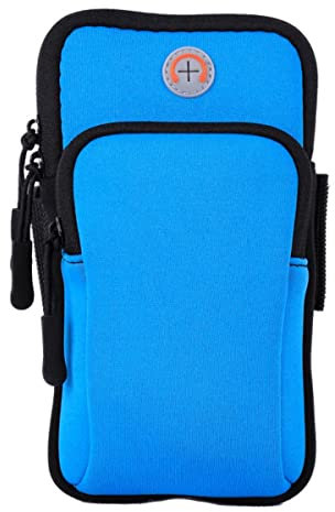 Brazalete Deportivo,Universal Impermeable Teléfono Brazalete,Brazalete movil Running,Impermeable Teléfono Móvil Brazo Bolsa de Viaje Cartera Bolsa,para Gimnasio,Deportes (Azul)
