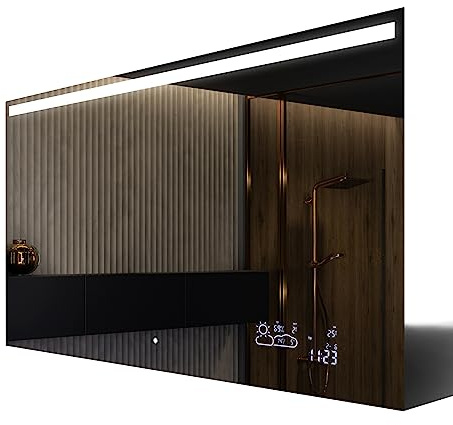 FORAM Badspiegel mit Beleuchtung - Led Spiegel Bad - 120x80 - Badezimmerspiegel Nach Maß - auf Individuelle Bestellung Gefertigt - Modernes Design - Ohne Rahmen