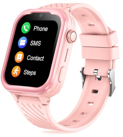 DDIOYIUR 4G Smartwatch Kinder mit GPS und Telefon, Smart Watch Kinder mit WiFi, Videoanruf, Kamera, SOS, Schulmodus für Jungen und Mädchen 4–16 Jahren.