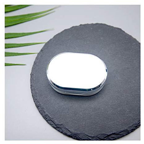 OWLKAY Lens Storage Cases， Contact Lens Cases,Mini Box Container, Compact Contact Lens Case Pure Color Portable Beauty Case Travel Contact Lens Storage Box (Color : Gold) (Color : Silver)