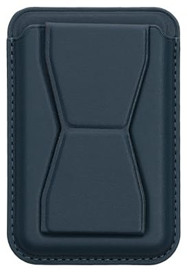 kwmobile Porta Carte di Credito per Smartphone - Tasca Adesiva in Similpelle per Tessere - Supporto Autoadesivo per Cellulare con Funzione Stand