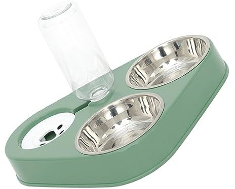 DOITOOL Distributeur Automatique Deau pour Animaux De Compagnie avec Gamelles De Nourriture 500 ML Deau Fraîche Facile À Nettoyer pour Chats Et Petits Chiens