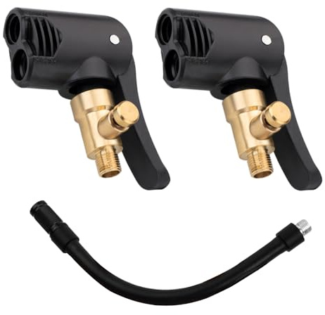 Autoventil Adapter Messing, 2 Stück Reifenventil Adapter 8 MM, Schlauch für Reifenfüller 17.5 cm, Reifenluftfutter, Reifenfüllschlauch, Auto Reifen Air Chuck, Französisches Ventil Adapter