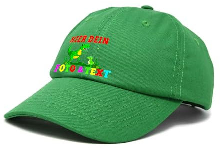 Kiwistar UG - Basecap - grün - Sunny Kids - Kindermütze - mit Wunschtext und Foto individuell personalisiert