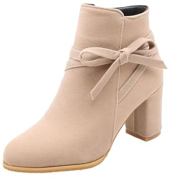 Generisch on schuhe damen sale Reitstiefel Damen Damen Flach Rutschfeste Laufsohle Elegant Klobiger Blockabsatz Spitze Zehe Langsch 50 cent artikel 1 euro artikel ohne versandkosten