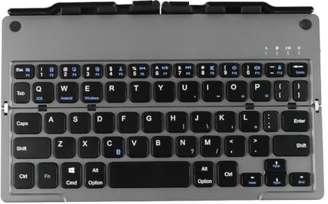 VOANZO Deux claviers Bluetooth sans Fil Pliables avec Support Clavier Pliable Mini Portable et élégant Design Pliable Unique et Charmant