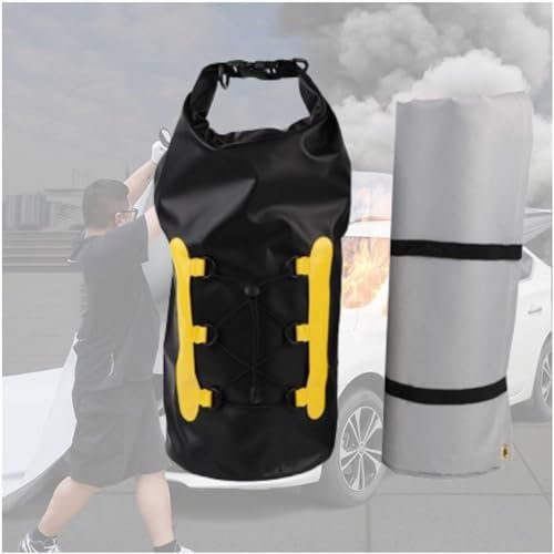 Large Welding Blankets, Car Fire Blanket Working temperature 550-1100 degrees Celsius Fiberglass weaving Environmentally friendly fire extinguishing Easy To Install Heavy Duty Fireproof,5*5M