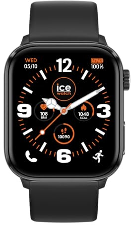 Ice-Watch - ICE smart 3.0 Black 1.78 AMOLED GPS - Uppkopplad klocka rektangulär svart mixad med silikonarmband - 024299 (1.78 inch)